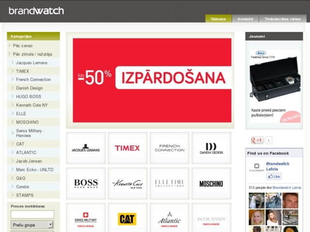 Brandwatch veikals, Topus Riga, SIA
